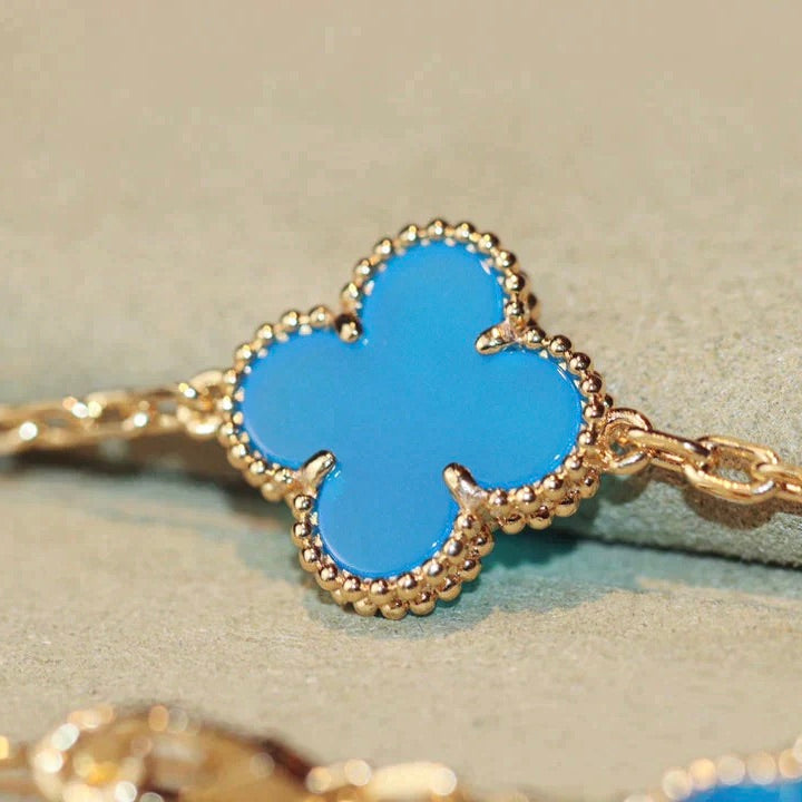 [Lucas Jewelry]CLOVER 20 MOTIFS TURQUOISE GOLD