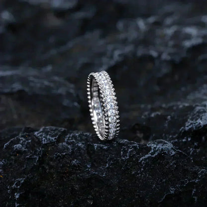 [Lucas Jewelry]PERLEE DIAMOND SILVER RING