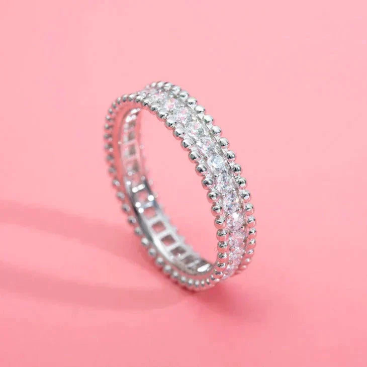 [Lucas Jewelry]PERLEE DIAMOND SILVER RING