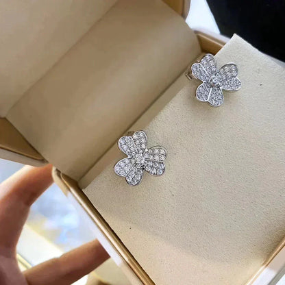 [Lucas Jewelry]CLOVER COMOS DIAMOND EARRINGS SILVER