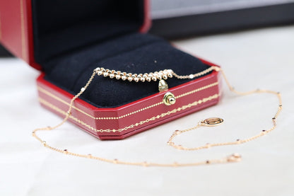 [Lucas Jewelry]CLASH PINK GOLD NECKLACE