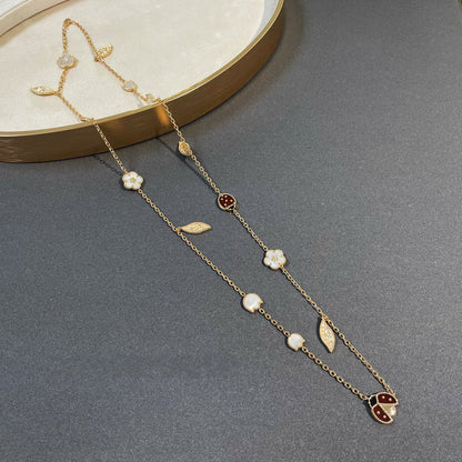 [Lucas Jewelry]LUCKY SPRING 15 MOTIFS GOLD NECKLACE