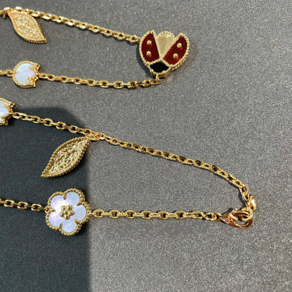 [Lucas Jewelry]LUCKY SPRING 15 MOTIFS GOLD NECKLACE