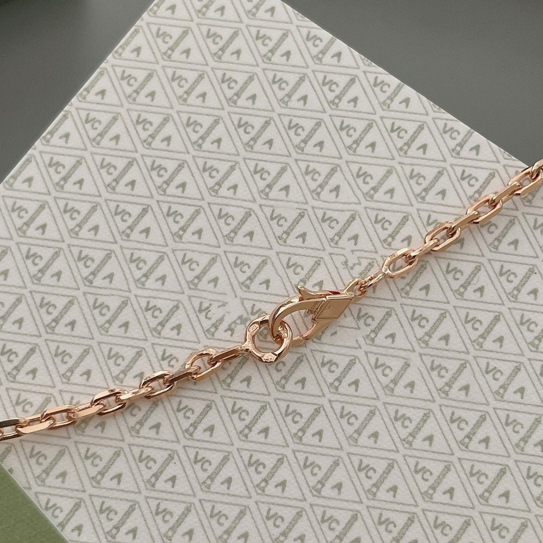 [Lucas Jewelry]LUCKY SPRING 15 MOTIFS ROSE GOLD NECKLACE