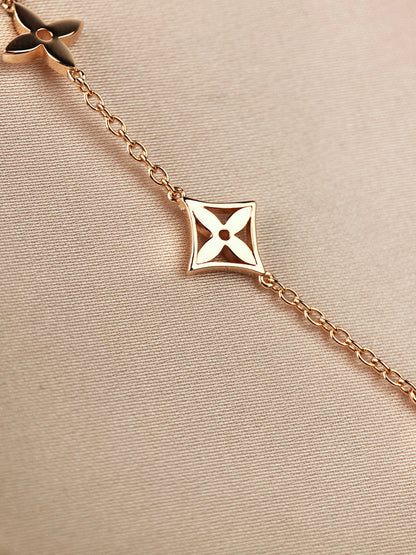 [Lucas Jewelry]STAR AND SUN 7 MOTIFS GOLD BRACELET