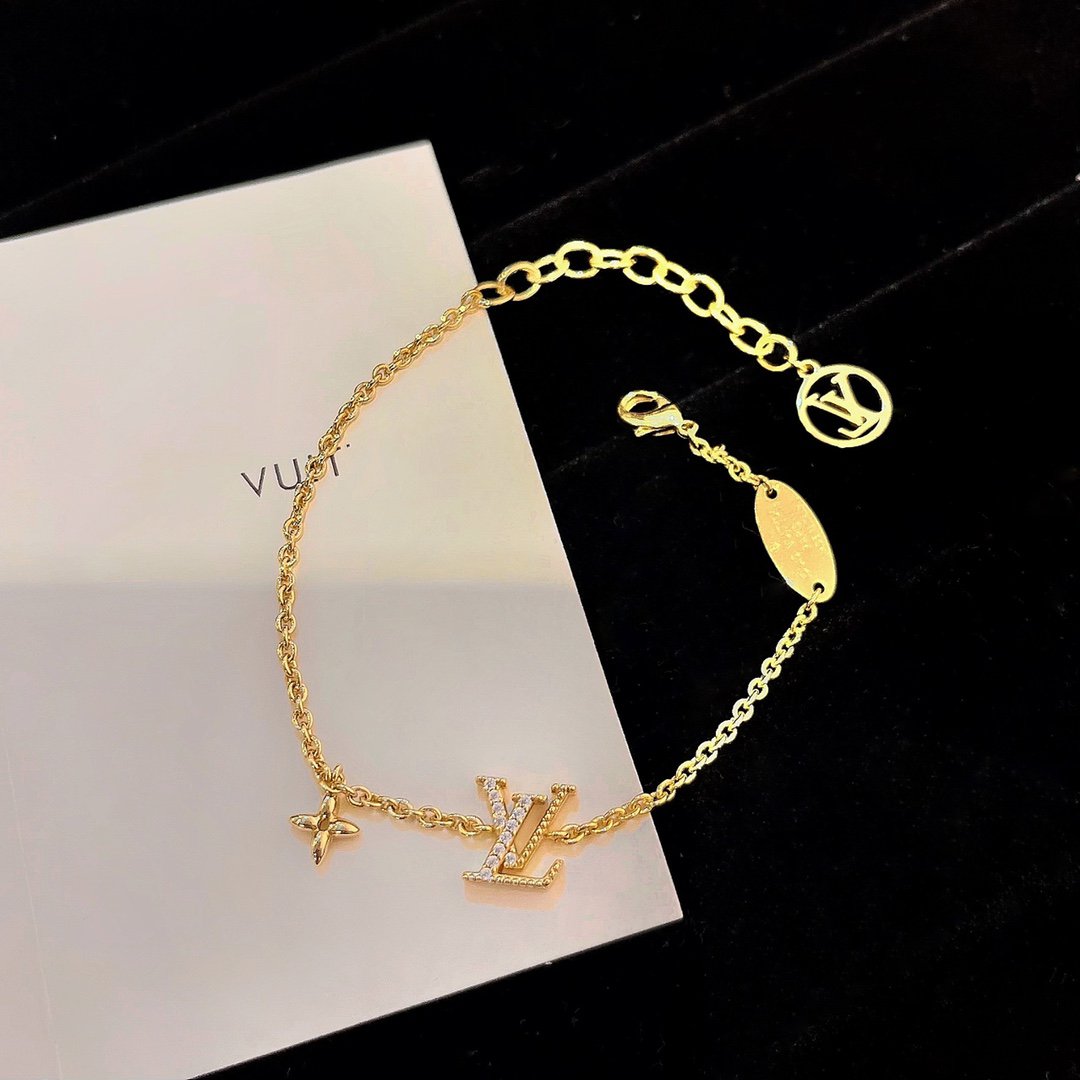 [Lucas Jewelry]LOGO STAR MOTIF GOLD BRACELET