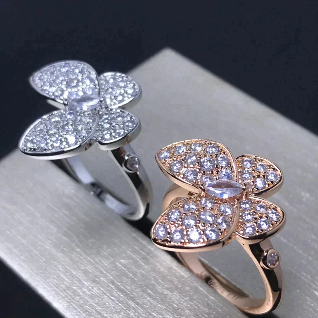 [Lucas Jewelry]BUTTERFLY PINK GOLD DIAMOND RING