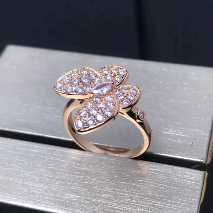 [Lucas Jewelry]BUTTERFLY PINK GOLD DIAMOND RING