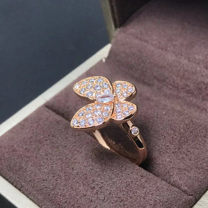 [Lucas Jewelry]BUTTERFLY PINK GOLD DIAMOND RING