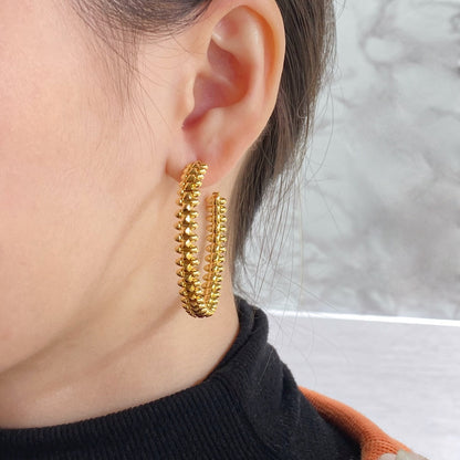 [Lucas Jewelry]CLASH LARGE HOOP EARRINGS