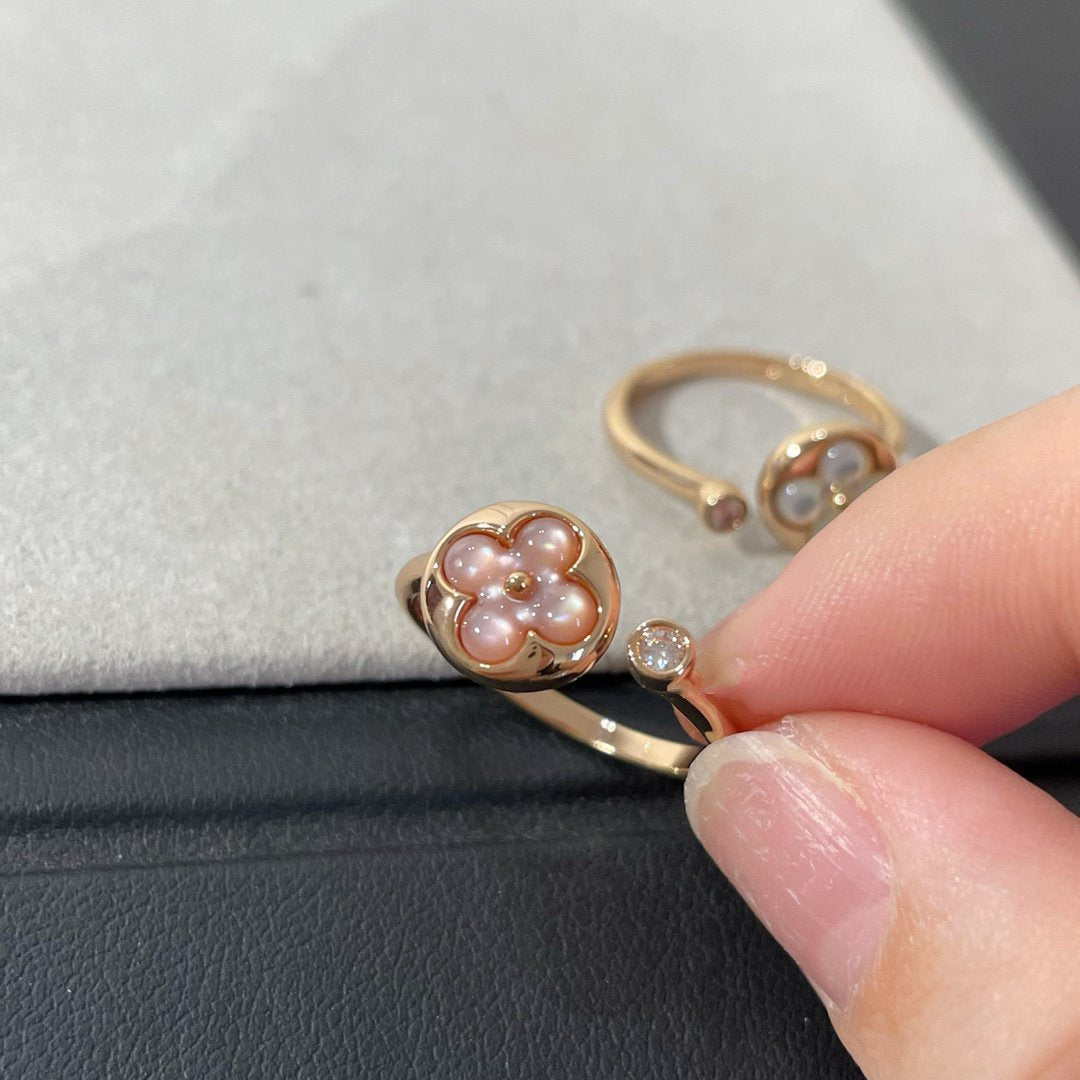 [Lucas Jewelry]SUN 1 DIAMOND PINK MOP RING