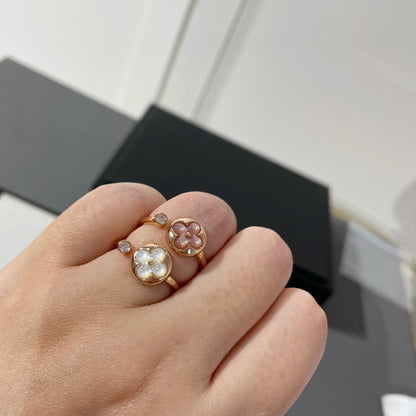 [Lucas Jewelry]SUN 1 DIAMOND PINK MOP RING