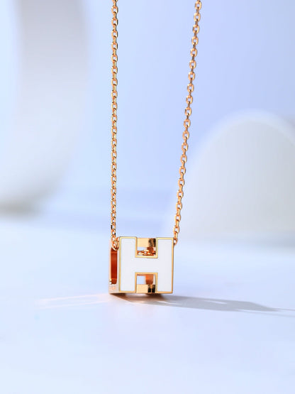 [Lucas Jewelry]H CAGE PINK GOLD NECKLACE