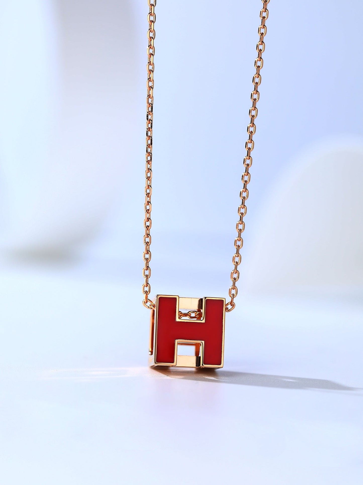 [Lucas Jewelry]H CAGE PINK GOLD NECKLACE