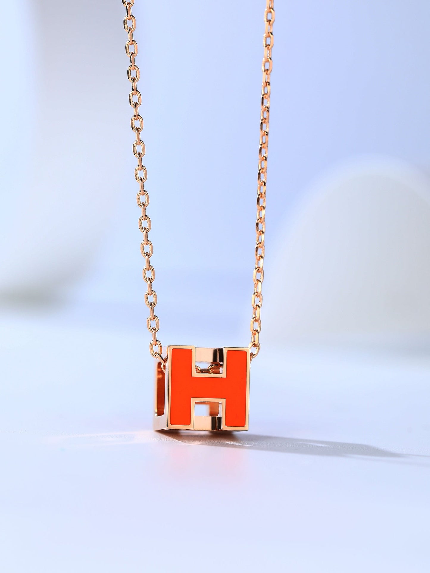 [Lucas Jewelry]H CAGE PINK GOLD NECKLACE