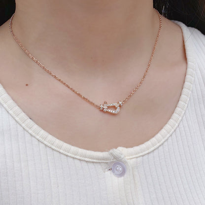 [Lucas Jewelry]FORCE 10 PINK GOLD DIAMOND NECKLACE