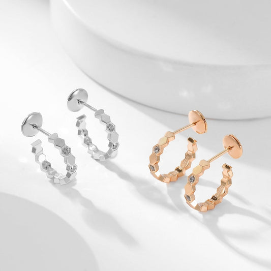 [Lucas Jewelry]BEE LOVE DIAMOND HOOP EARRINGS