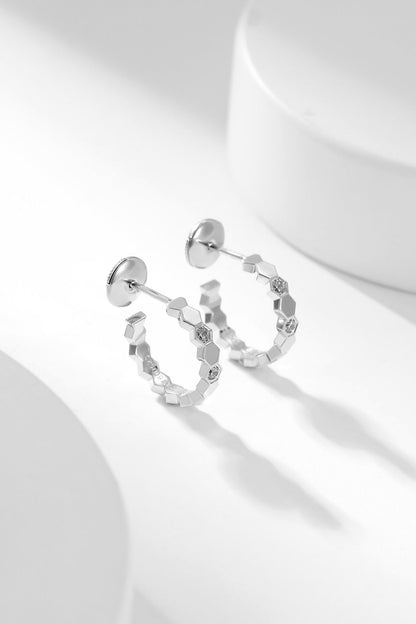 [Lucas Jewelry]BEE LOVE DIAMOND HOOP EARRINGS