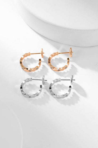 [Lucas Jewelry]BEE LOVE DIAMOND HOOP EARRINGS