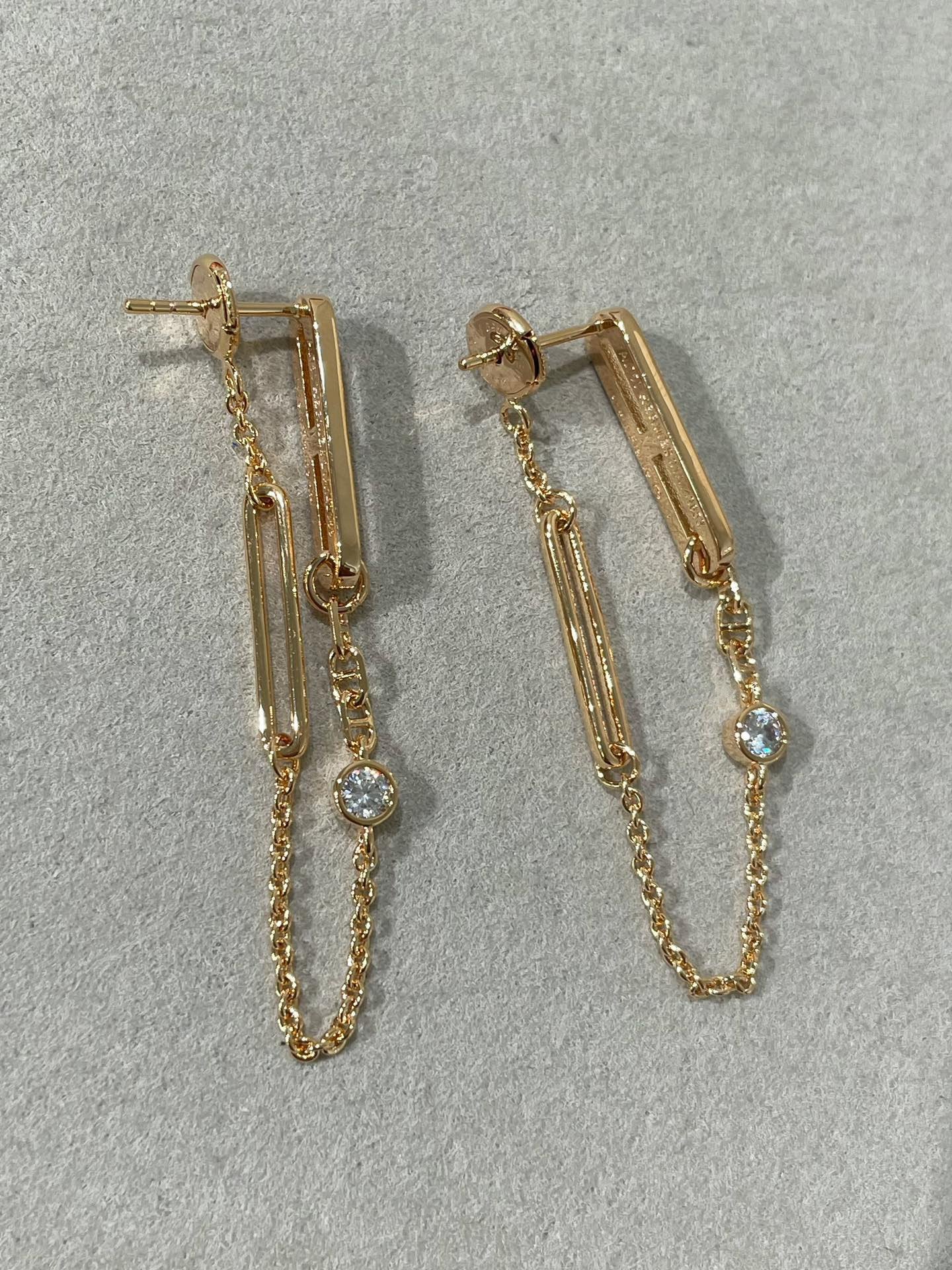 [Lucas Jewelry]CHAINE CHAOS DIAMOND DROP EARRINGS