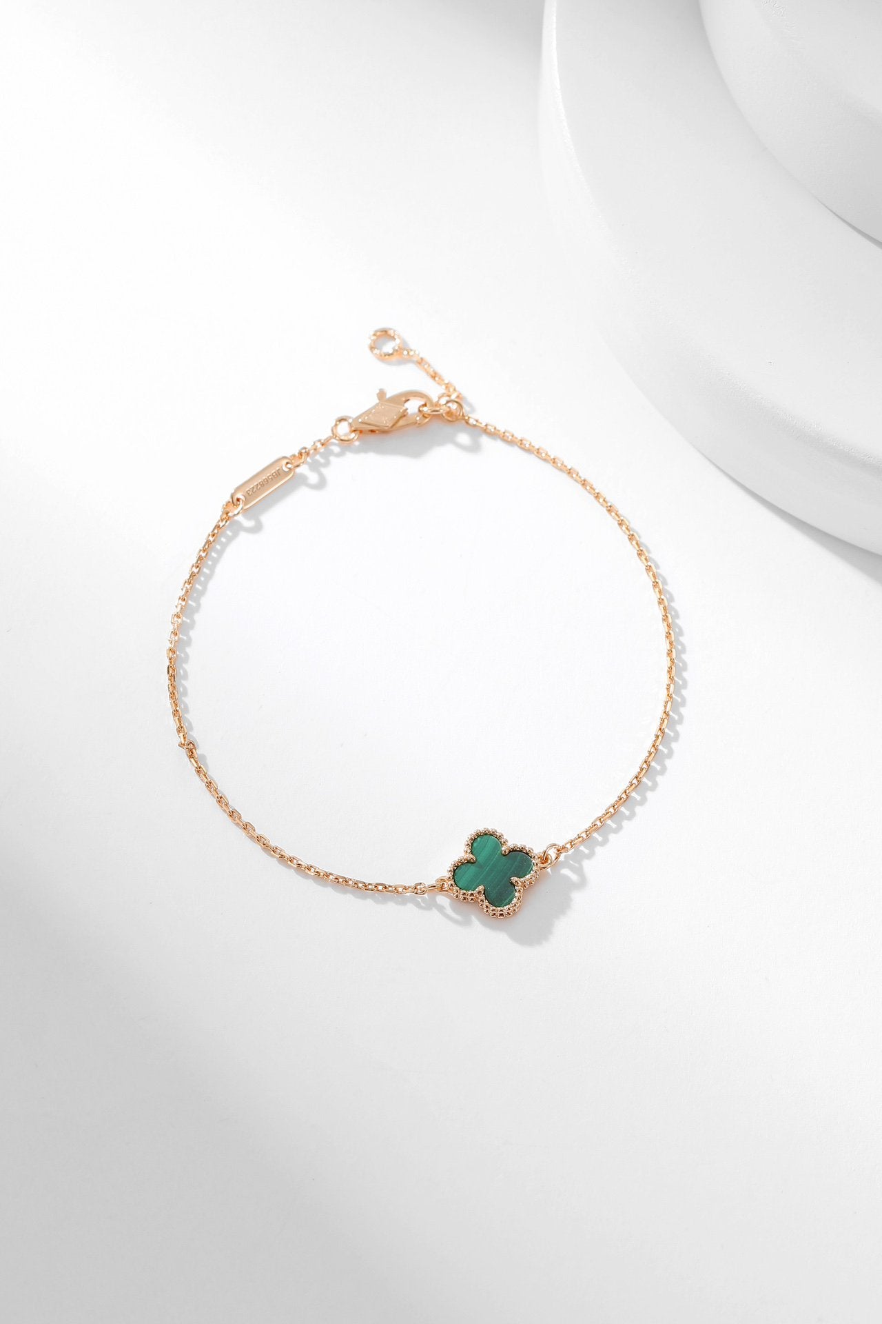 [Lucas Jewelry]CLOVER BRACELET MALACHITE 1 MOTIF