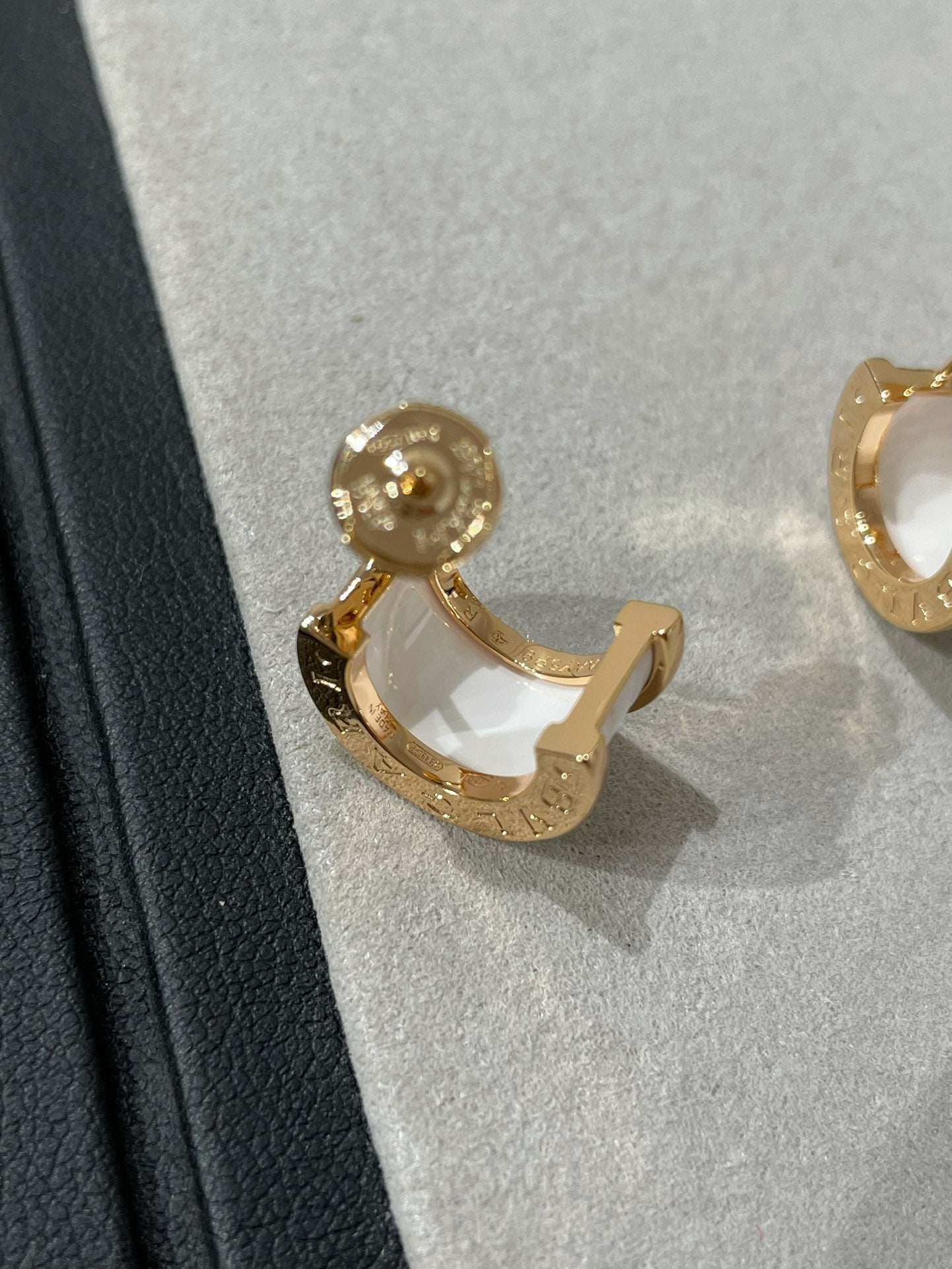 [Lucas Jewelry]ZERO 1 PINK GOLD CERAMIC EARRINGS