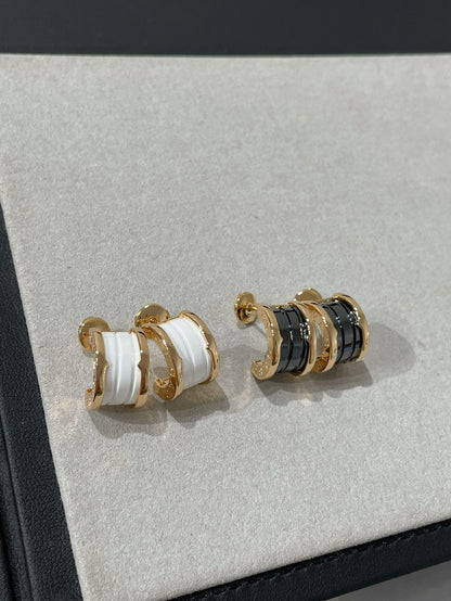 [Lucas Jewelry]ZERO 1 PINK GOLD CERAMIC EARRINGS