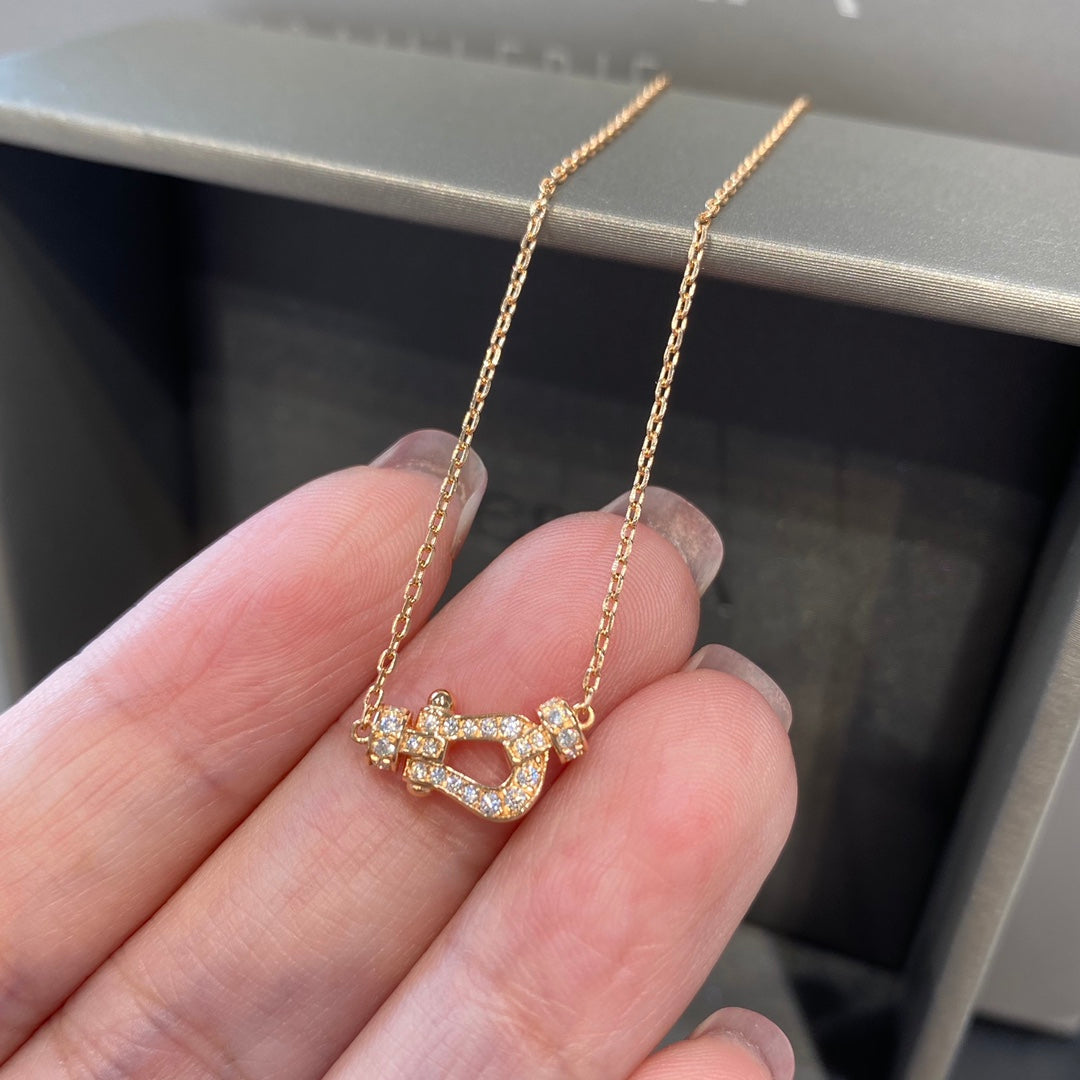 [Lucas Jewelry]FORCE 10 DIAMOND PINK GOLD NECKLACE MINI MODEL