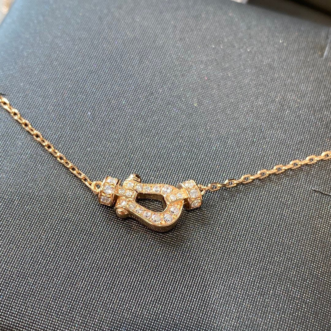 [Lucas Jewelry]FORCE 10 DIAMOND PINK GOLD NECKLACE MINI MODEL