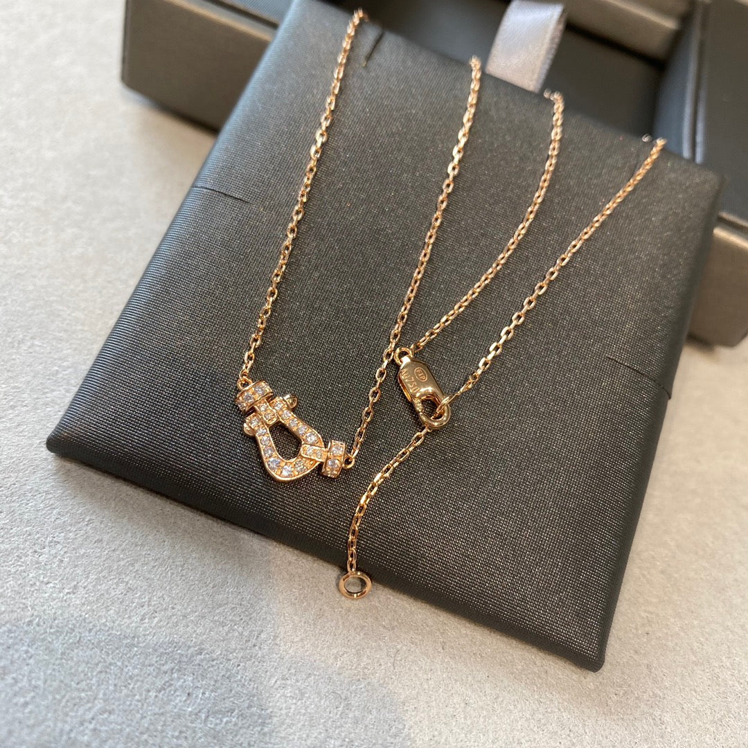 [Lucas Jewelry]FORCE 10 DIAMOND PINK GOLD NECKLACE MINI MODEL