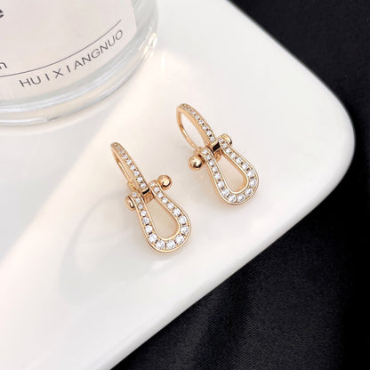 [Lucas Jewelry]FORCE 10 FULL DIAMOND DROP EARRINGS MEDIUM MODEL