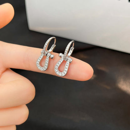 [Lucas Jewelry]FORCE 10 FULL DIAMOND DROP EARRINGS MEDIUM MODEL