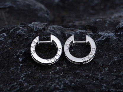 [Lucas Jewelry]ZERO 1 MINI SILVER DIAMOND EARRINGS