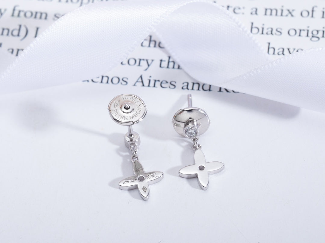 [Lucas Jewelry]VIDYLLE SILVER DIAMOND MINI DROP EARRINGS