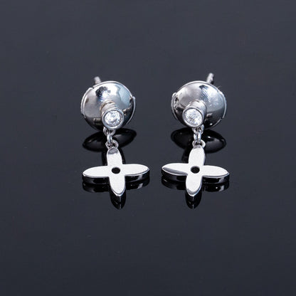 [Lucas Jewelry]VIDYLLE SILVER DIAMOND MINI DROP EARRINGS