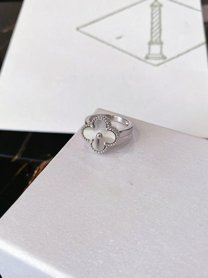 [Lucas Jewelry]CLOVER SILVER RING