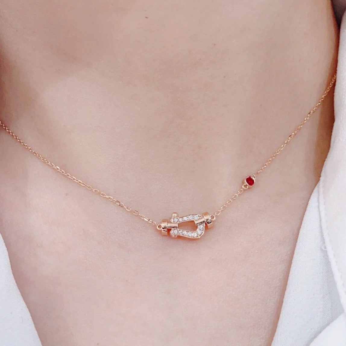 [Lucas Jewelry]FORCE 10 DIAMOND PINK GOLD NECKLACE