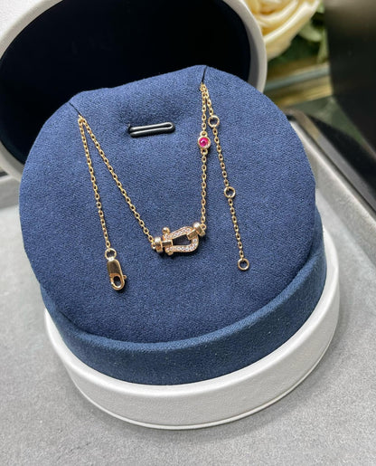 [Lucas Jewelry]FORCE 10 DIAMOND PINK GOLD NECKLACE