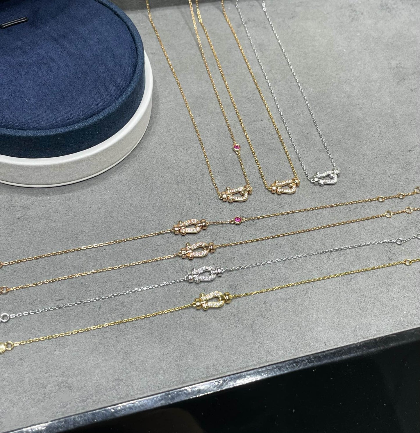 [Lucas Jewelry]FORCE 10 DIAMOND PINK GOLD NECKLACE