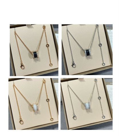 [Lucas Jewelry]ZERO 1 DIAMOND CERAMIC NECKLACE