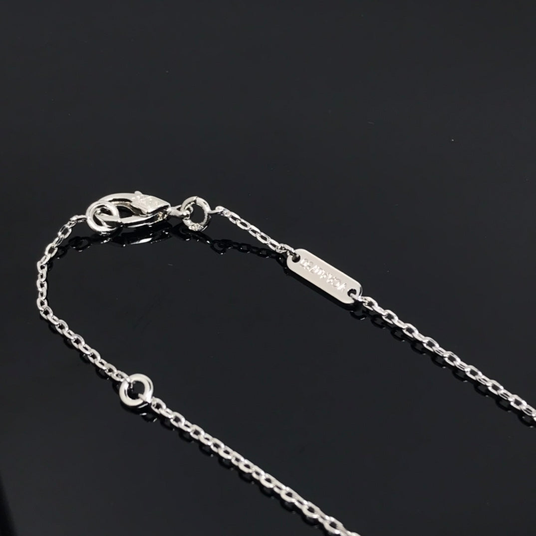 [Lucas Jewelry]CLOVER PIETERSITE SILVER LONG NECKLACE