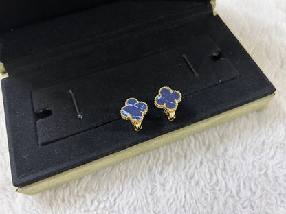 [Lucas Jewelry]CLOVER PIETERSITE MEDIUM STUD EARRINGS