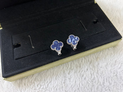 [Lucas Jewelry]CLOVER PIETERSITE MEDIUM STUD EARRINGS