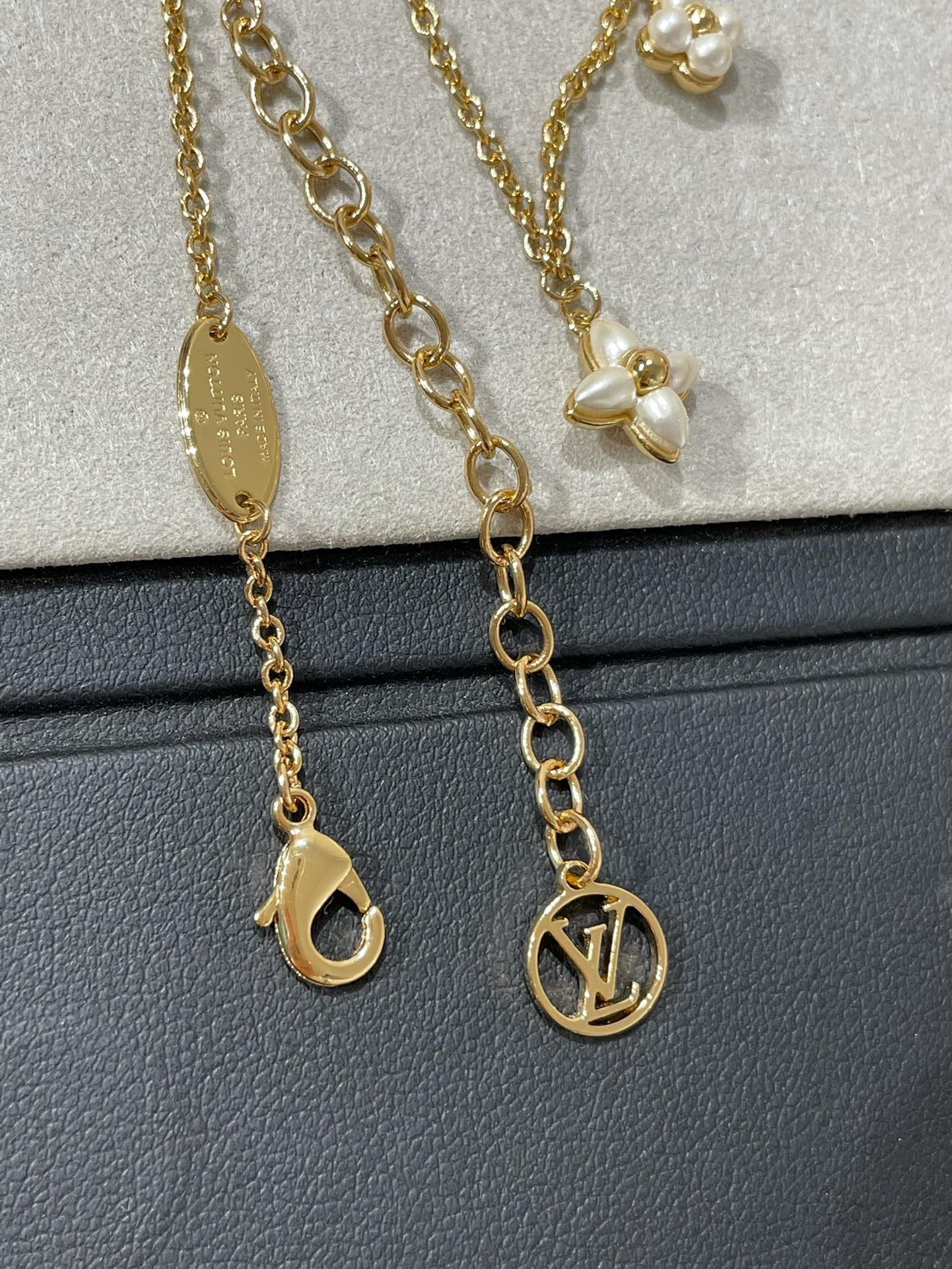 [Lucas Jewelry]FLOWERGRAM GOLD MOP DOUBLE ROW NECKLACE