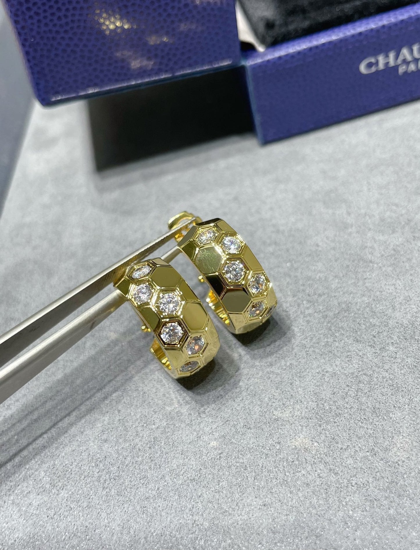 [Lucas Jewelry]BEE LOVE DIAMOND HOOP EARRINGS