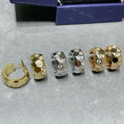 [Lucas Jewelry]BEE LOVE DIAMOND HOOP EARRINGS