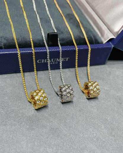 [Lucas Jewelry]BEE LOVE DIAMOND PAVED 3 ROW NECKLACE