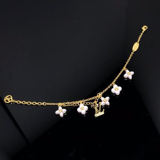 [Lucas Jewelry]LOGO 6 MOTIF STAR AND SUN GOLD BRACELET