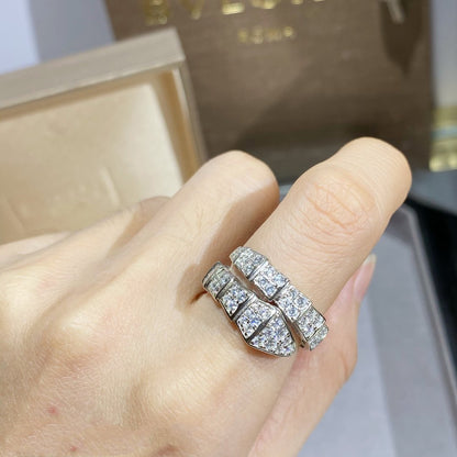 [Lucas Jewelry]SERPENTI RING SILVER DIAMOND PAVED