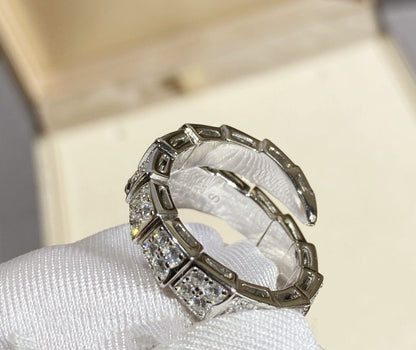 [Lucas Jewelry]SERPENTI RING SILVER DIAMOND PAVED